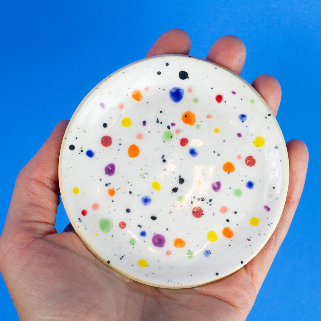 Small Hand Painted Speckled Plate